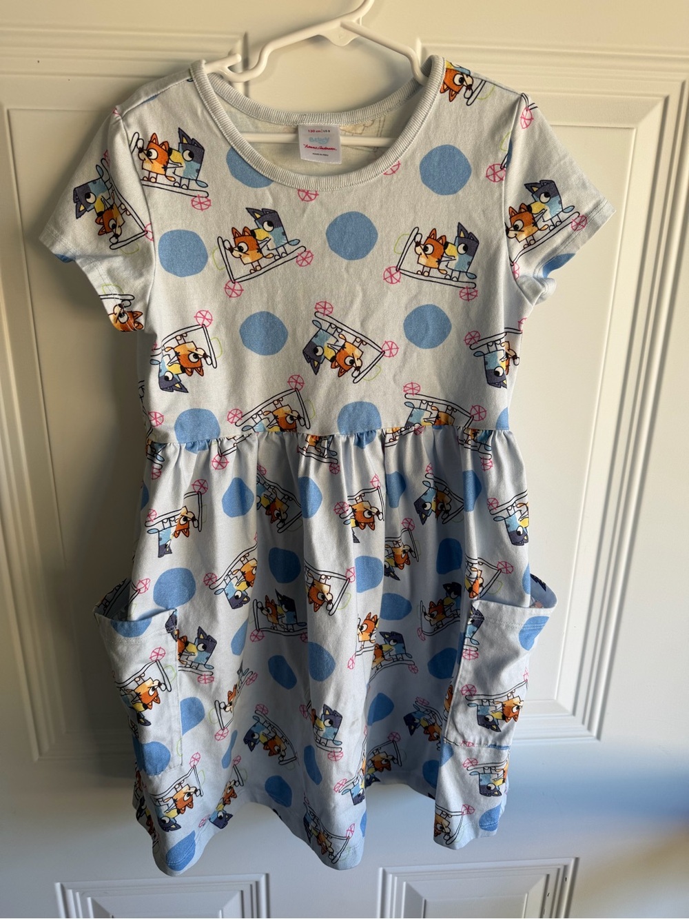 Hanna Andersson Bluey Playground Dress with Pockets size 8
